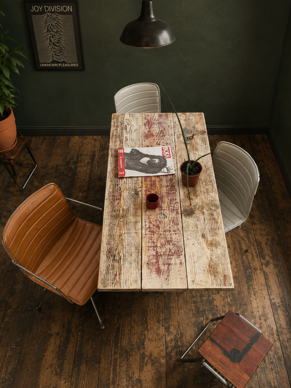 Industrial desk / table - Original with reclaimed top.