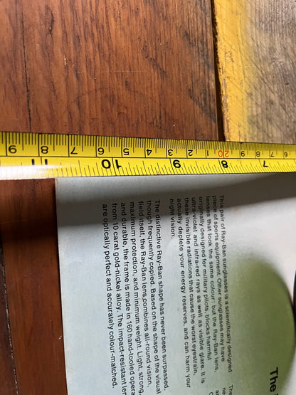 Ray Ban sunglasses advertisement- 1970s