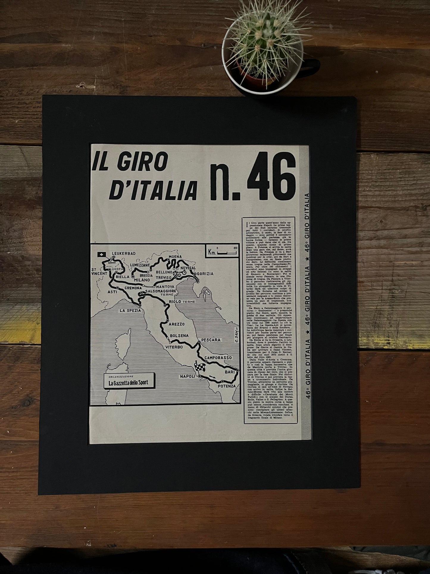 Giro d'italia Map 1963