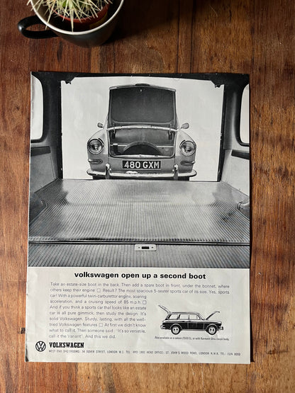 Vintage VW Volkswagen Type 3 Variant advertisement - 1962