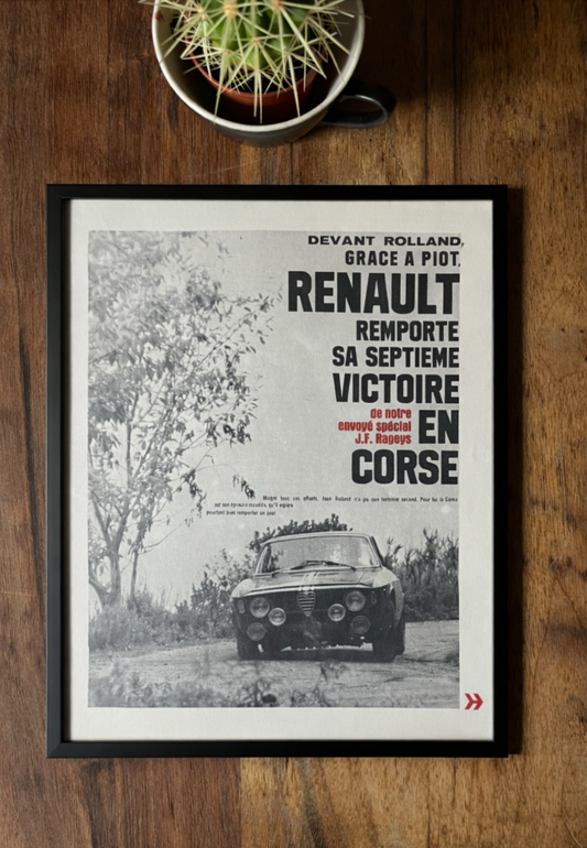 Vintage Alfa Romeo Corsica rally magazine print 1967