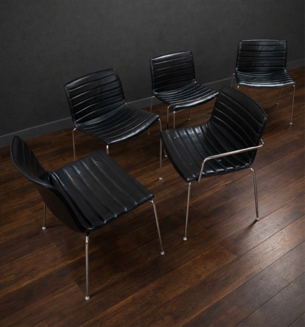 ARPER CATIFA 53 CHAIR STUDIO / OFFICE Black leather