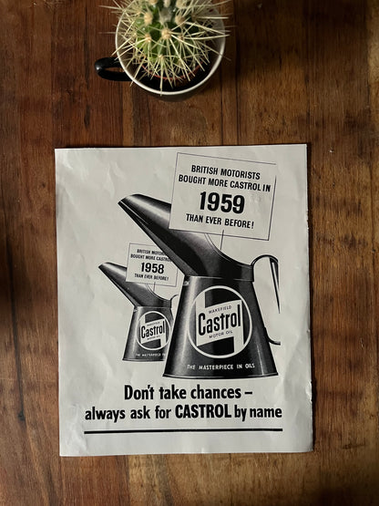 Vintage Castrol advertisement 1959