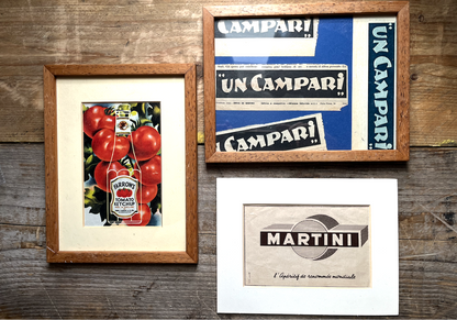 Vintage Martini / Campari Ketchup advertising Print -1950s