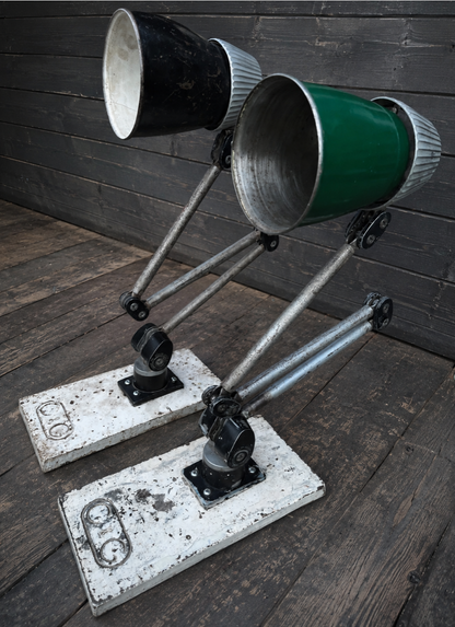 Vintage LoVo industrial wall lamps c1960s (PAIR)