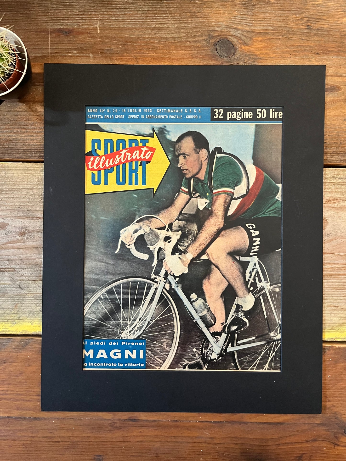 Vintage Cycling Print - Fiorenzo Magni 1953