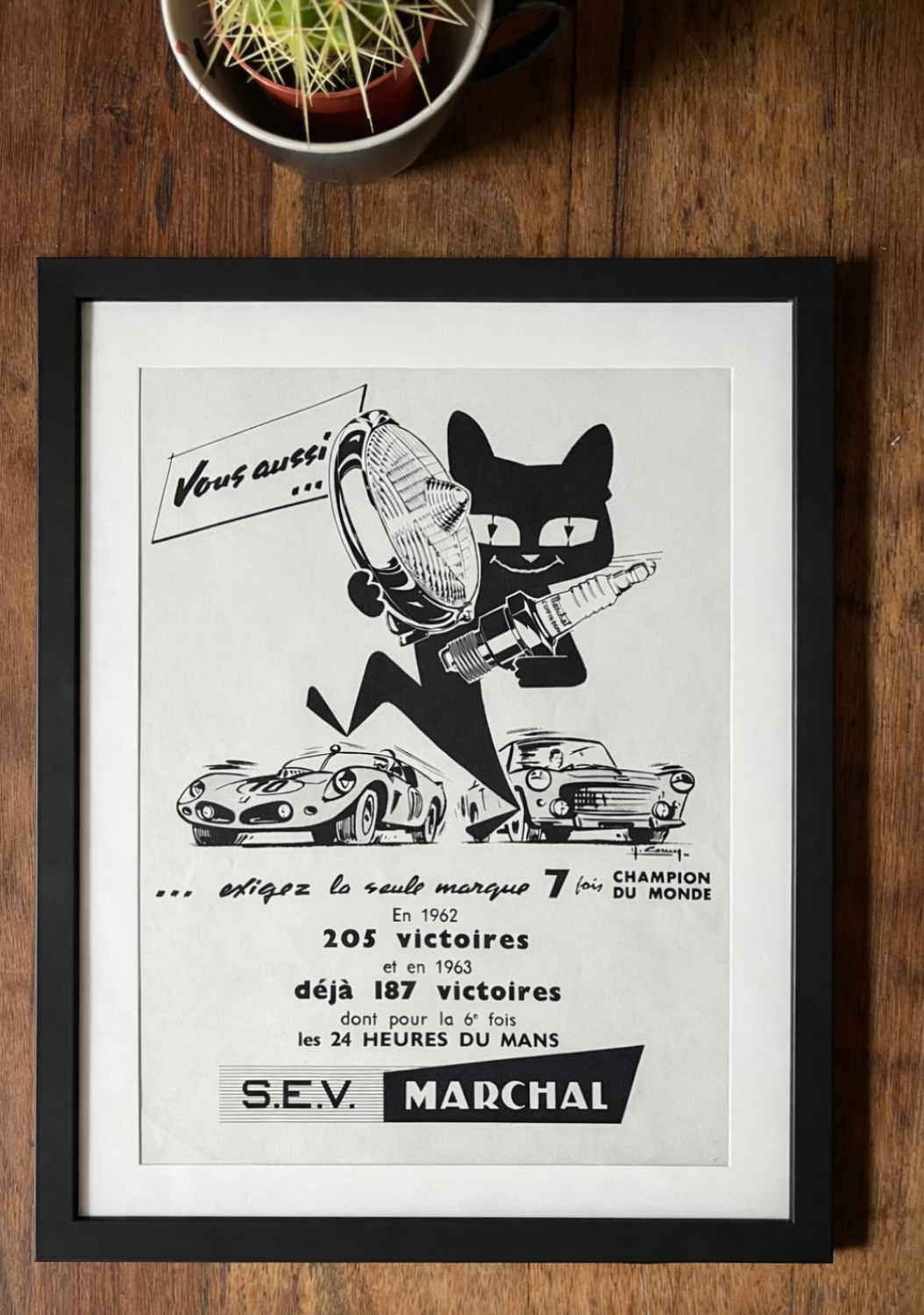 Vintage Marchal original Le Mans 24 hour Advertisement