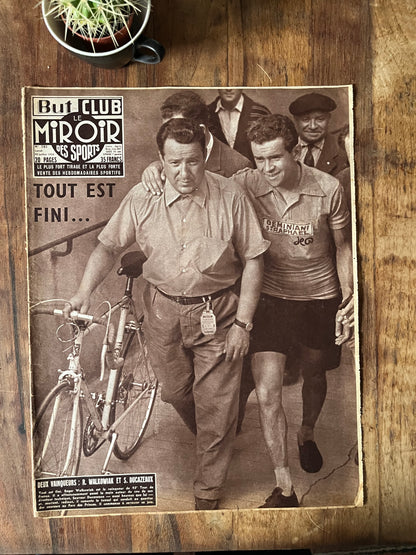 Vintage Tour de France cycling print Roger Walkowiak 1956