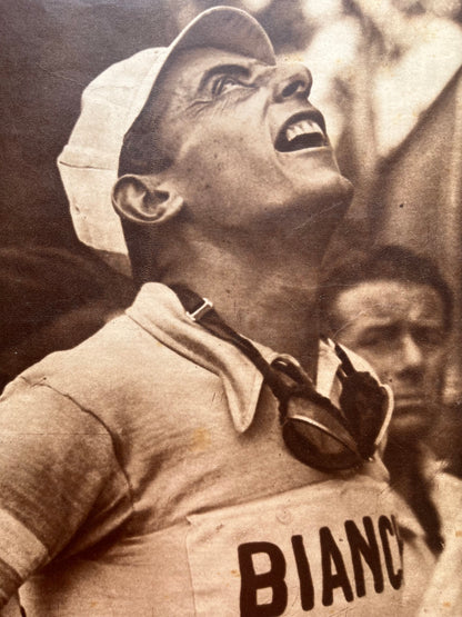 Vintage Cycling Print - Fausto Coppi Bianchi 1949