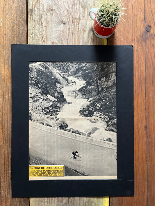 Vintage Tour de France Cycling Print - Original, 1953 Francois Chevalley