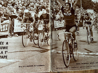 Vintage Tour de France cycling print Eddy Merckx Roger Pingeon 1969