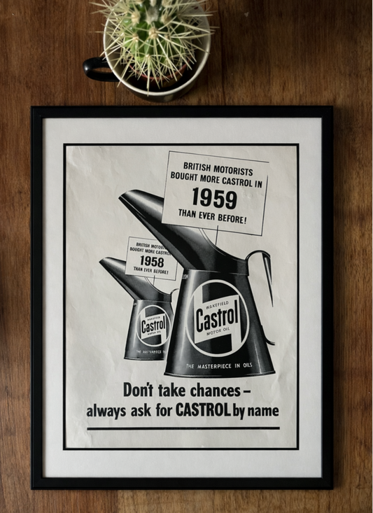 Vintage Castrol advertisement 1959