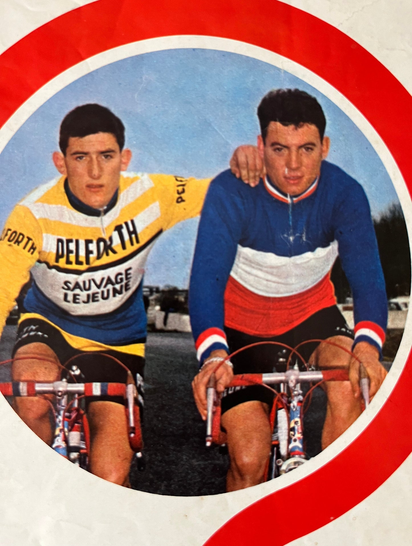 Vintage Tour de France cycling print c1966
