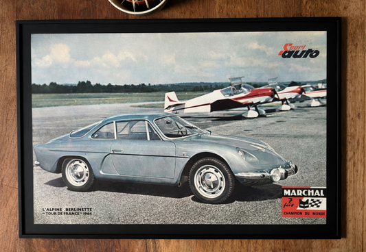 Vintage Renault Alpine Berlina car print 1967