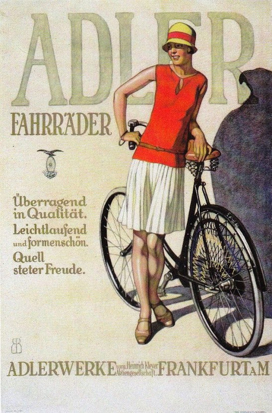 Vintage Advertising Poster - Adler bicycles c1920 Ludwig Hohlwein