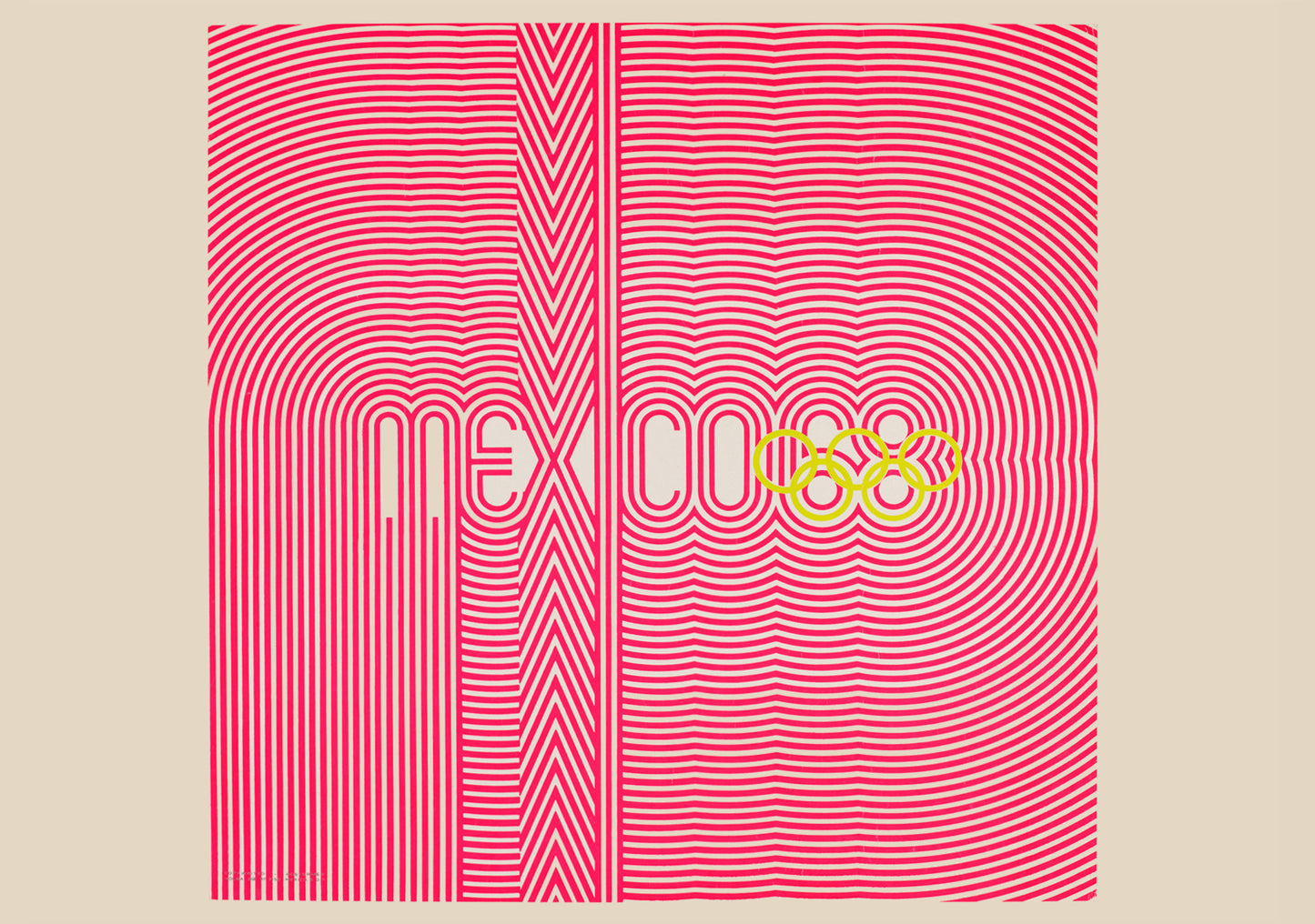 Vintage Mexico 1968 Olympics poster