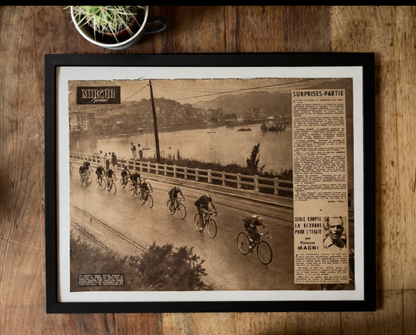 Vintage Tour de France cycling print 1949 Porte de Saint Sebastien