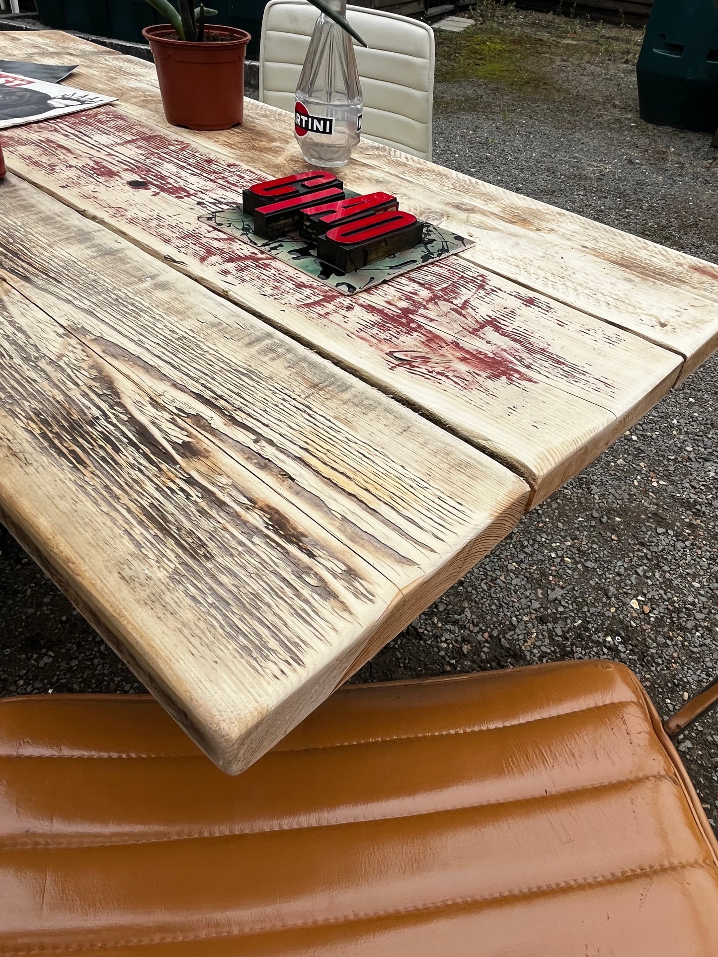Industrial desk / table - Original with reclaimed top.