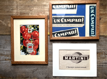 Vintage Martini / Campari Ketchup advertising Print -1950s