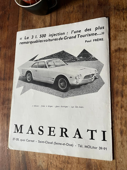 Vintage car Advertisement Maserati 500 injection 1967