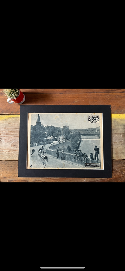 Vintage Tour de France vintage cycling poster Liege 1950s