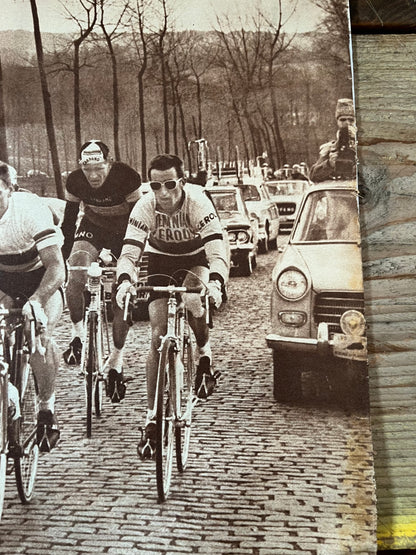Vintage Cycling Print - Tour de Flanders, Tom Simpson, Rik Van Looy Original c1961