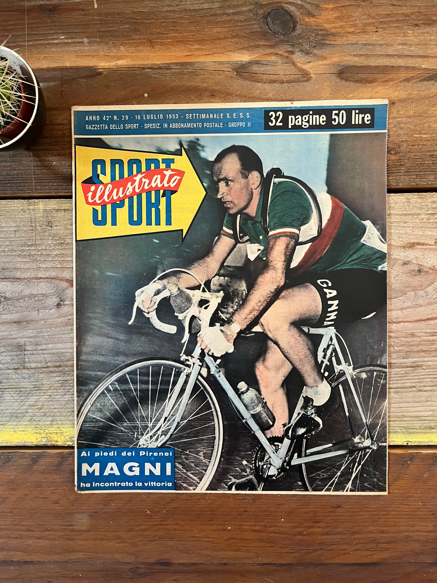 Vintage Cycling Print - Fiorenzo Magni 1953