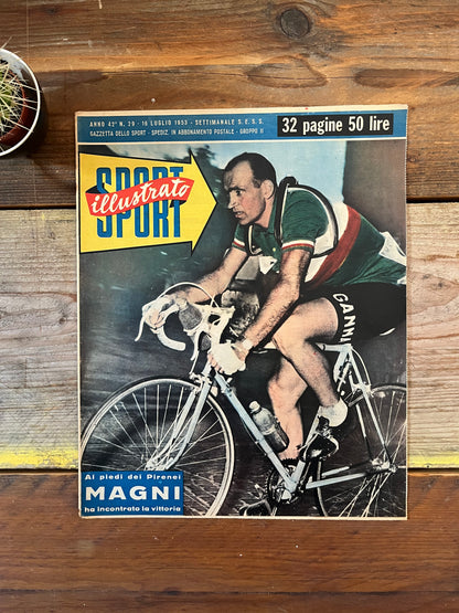 Vintage Cycling Print - Fiorenzo Magni 1953