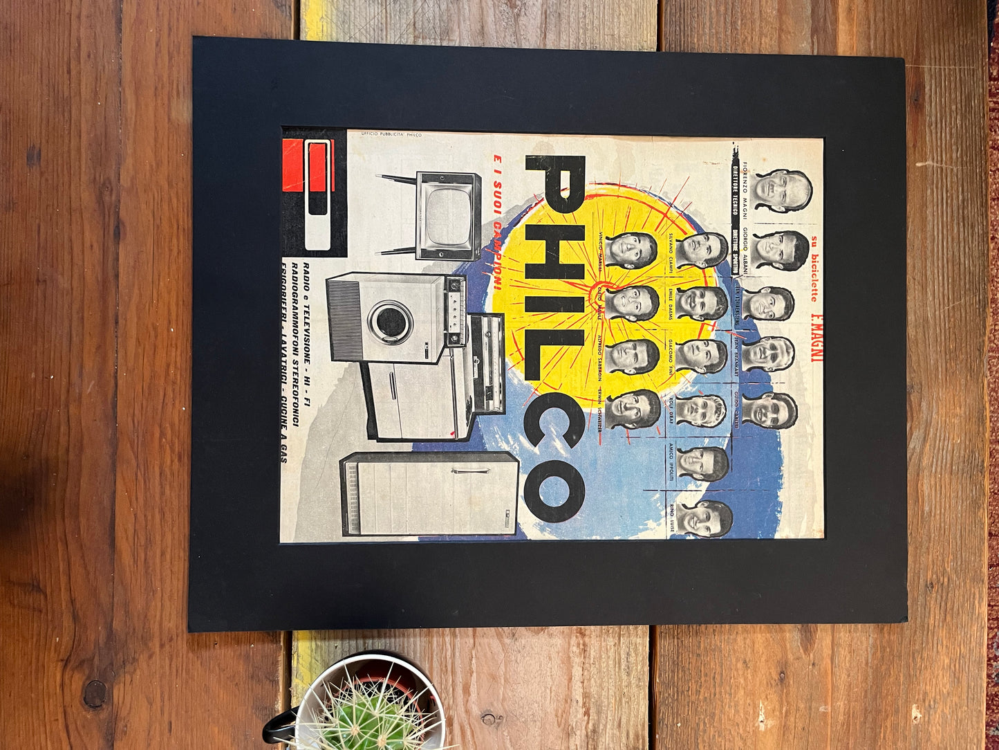 Vintage Giro d'italia / Philco advertisement 1960