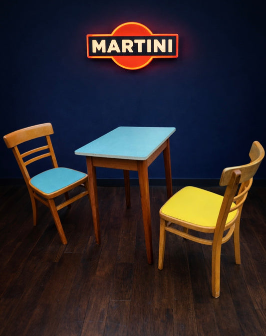 1950s Formica table and two chairs