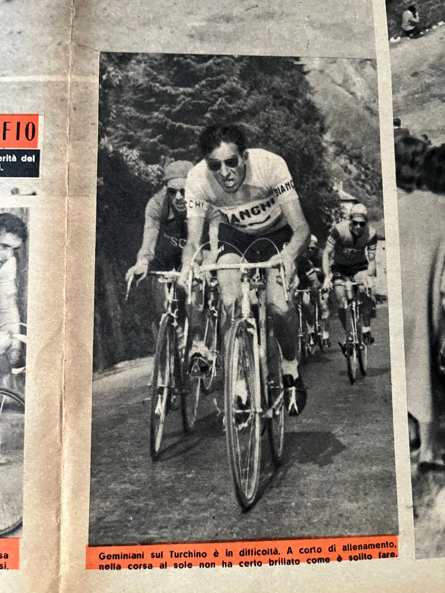 Vintage Cycling Print - 1953 Milan San Remo