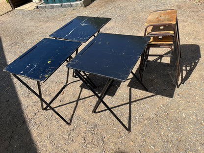 Vintage folding school exam table