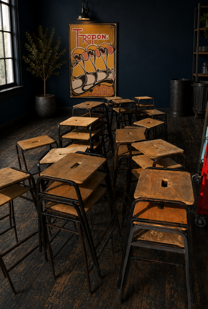 Vintage School Lab Stool - Thirty available