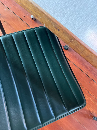 ARPER CATIFA 46 STUDIO / OFFICE CHAIR DARK GREEN LEATHER