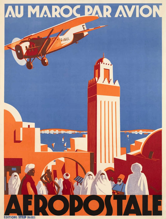 Advertising Poster - Aero Postale Maroc, c1920