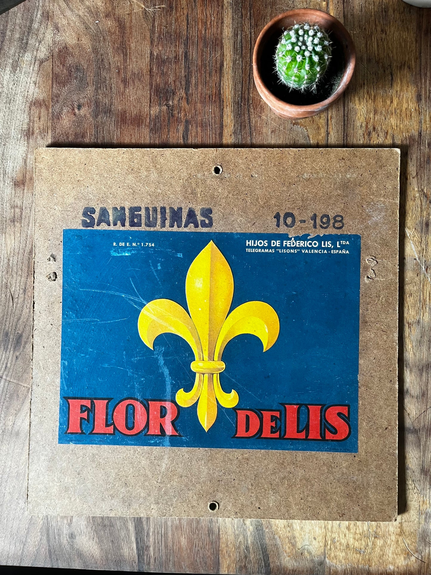 Orange crate vintage artwork c1950s