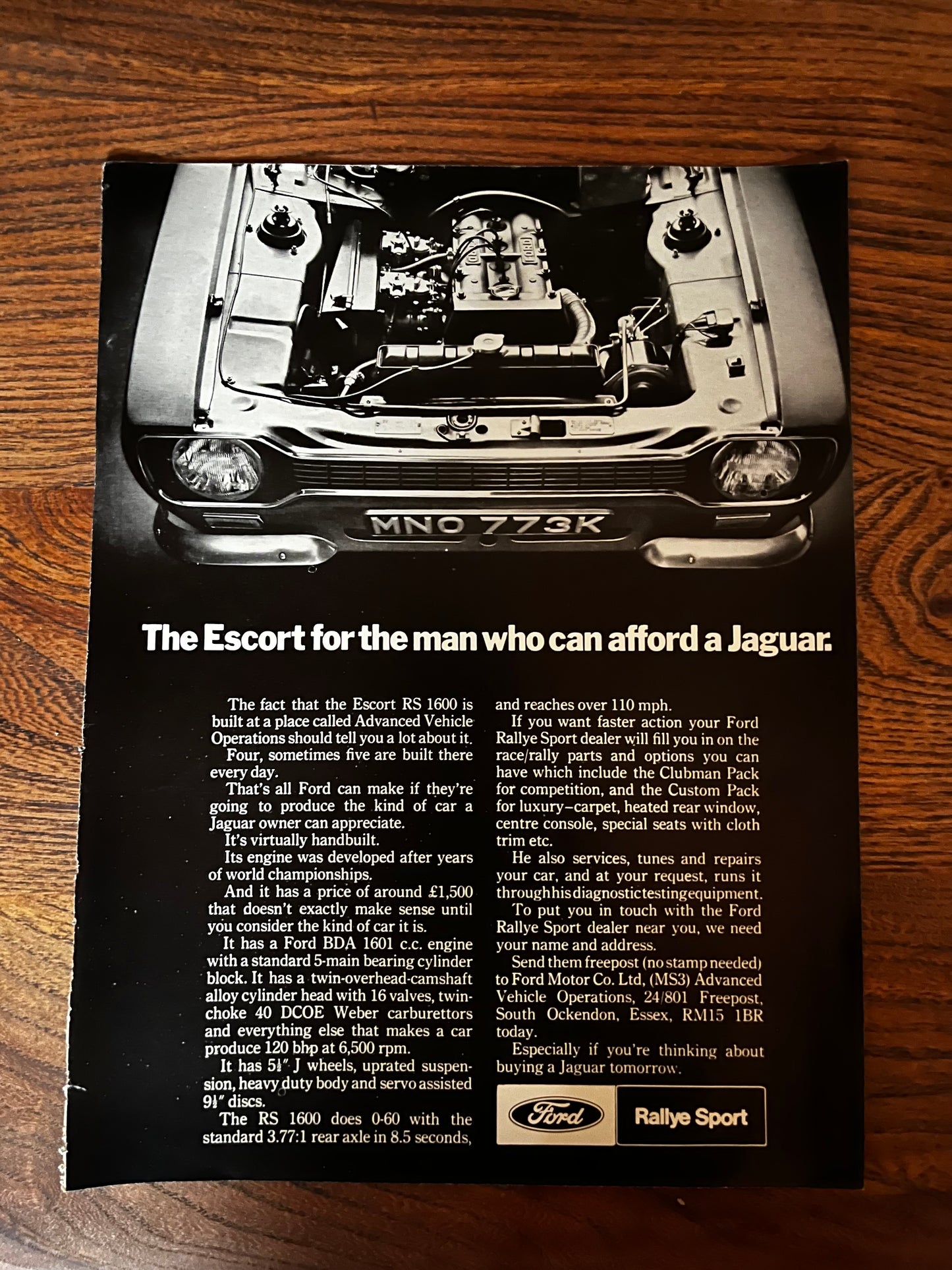 Ford Escort MK1 Mexico original magazine advertisement 1971