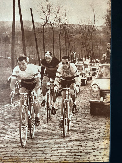 Vintage Cycling Print - Tour de Flanders, Tom Simpson, Rik Van Looy Original c1961