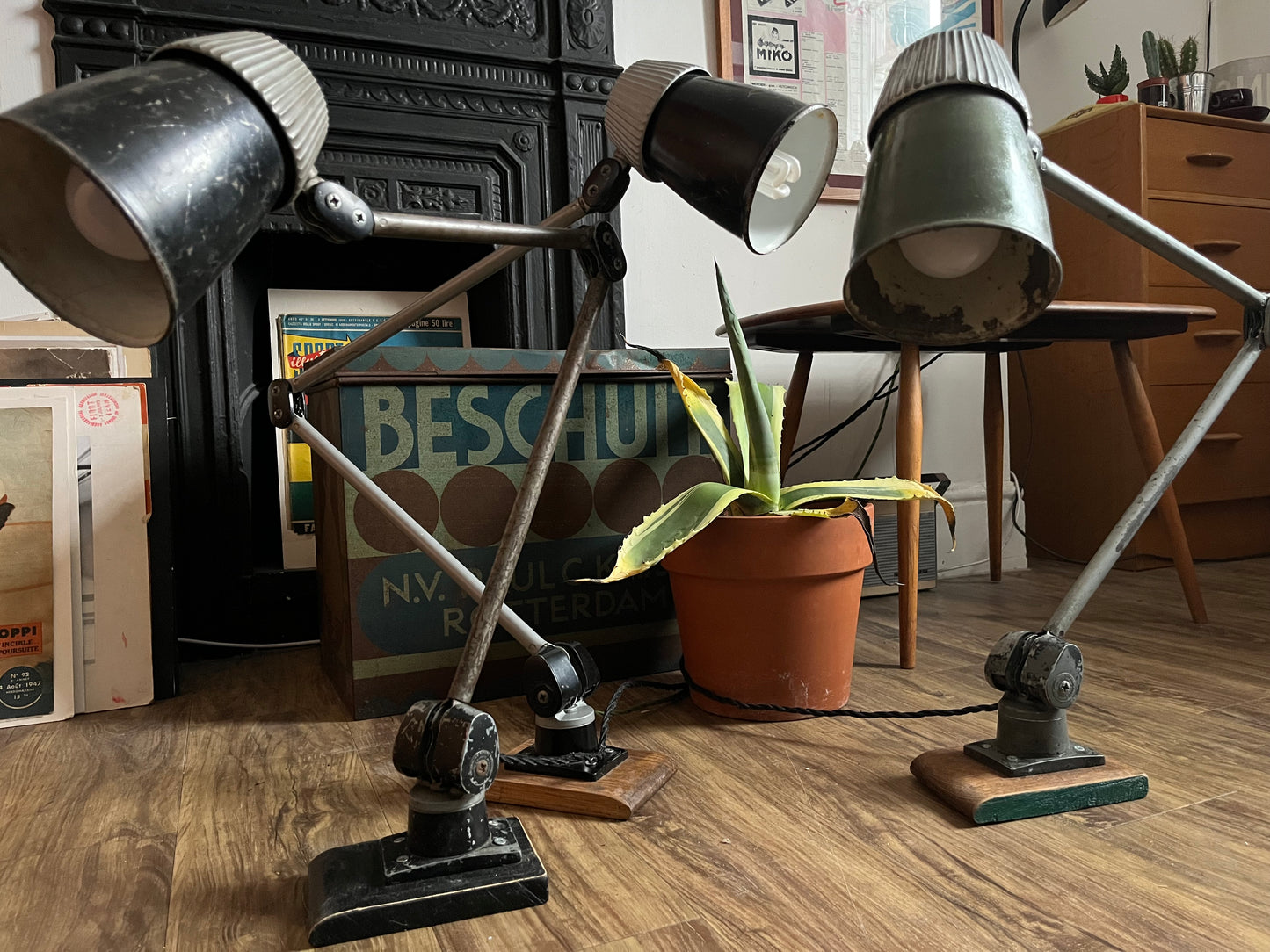 Vintage Machinist Lamps 1960s by LoVo