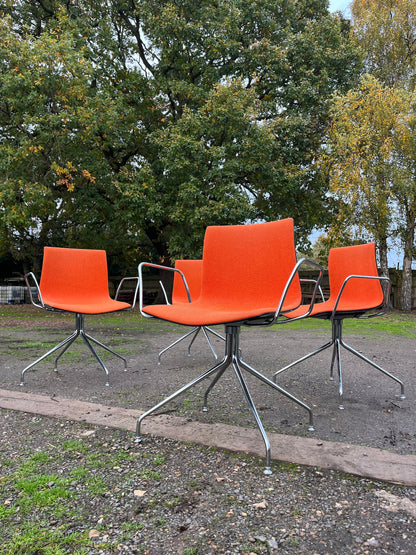 ARPER CATIFA 46 SWIVEL CHAIRS STUDIO / OFFICE ORANGE SET