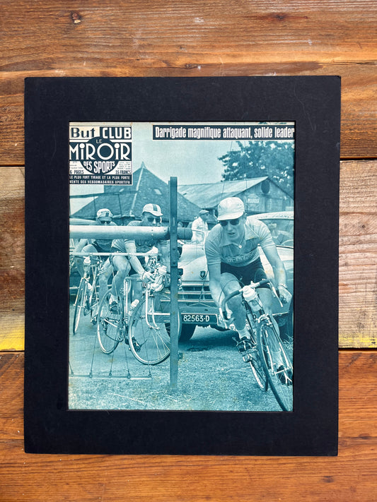 Vintage Cycling Print - Tour de France, Andre Darrigade, Original  1956