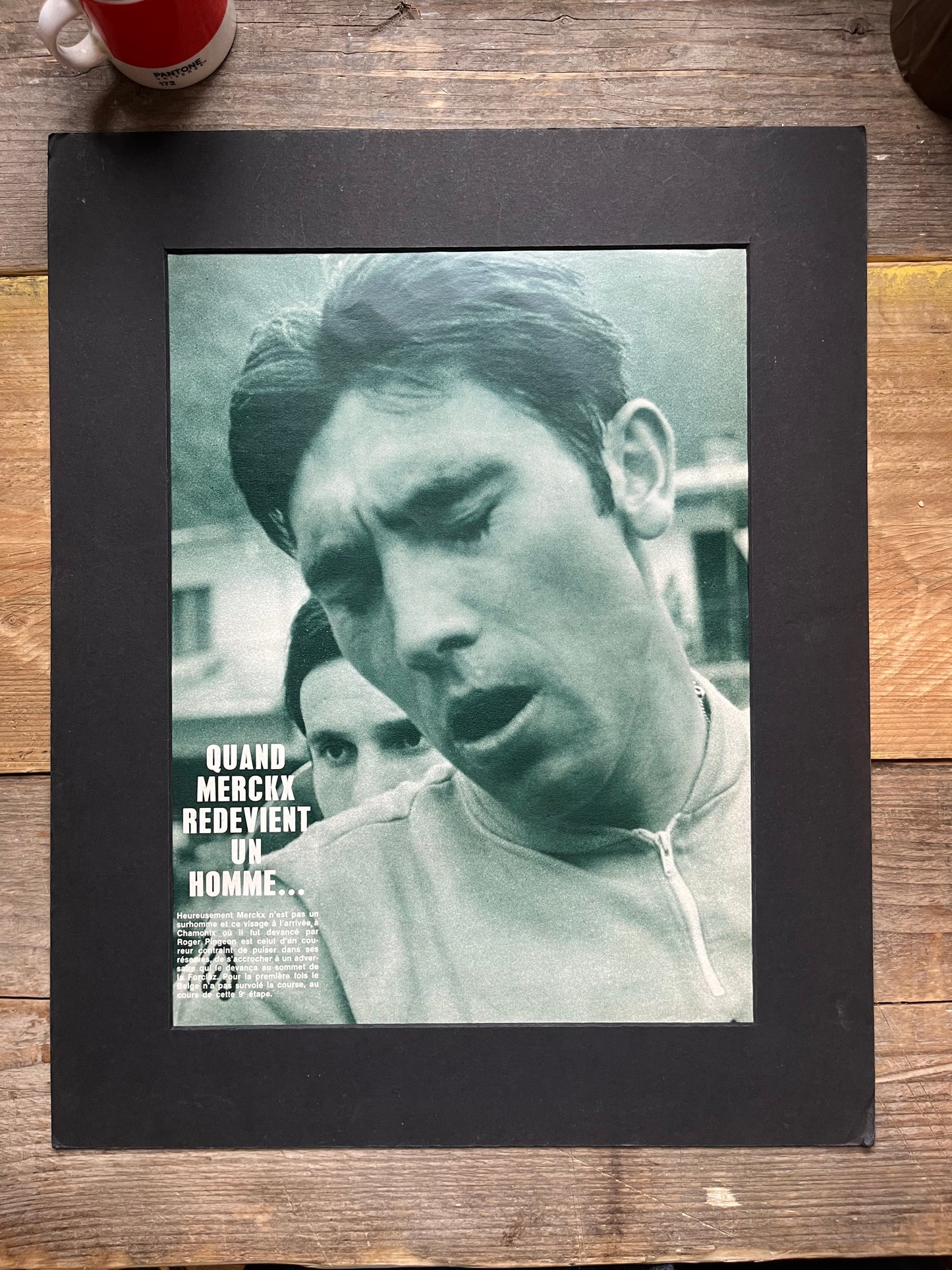 Eddy Merckx Milan San Remo vintage cycling print 1969