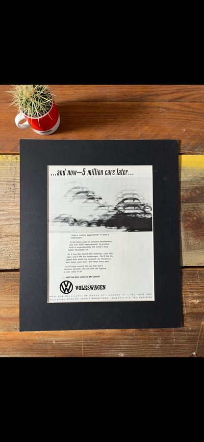 Vintage VW Volkswagen Beetle advertising print - 1967