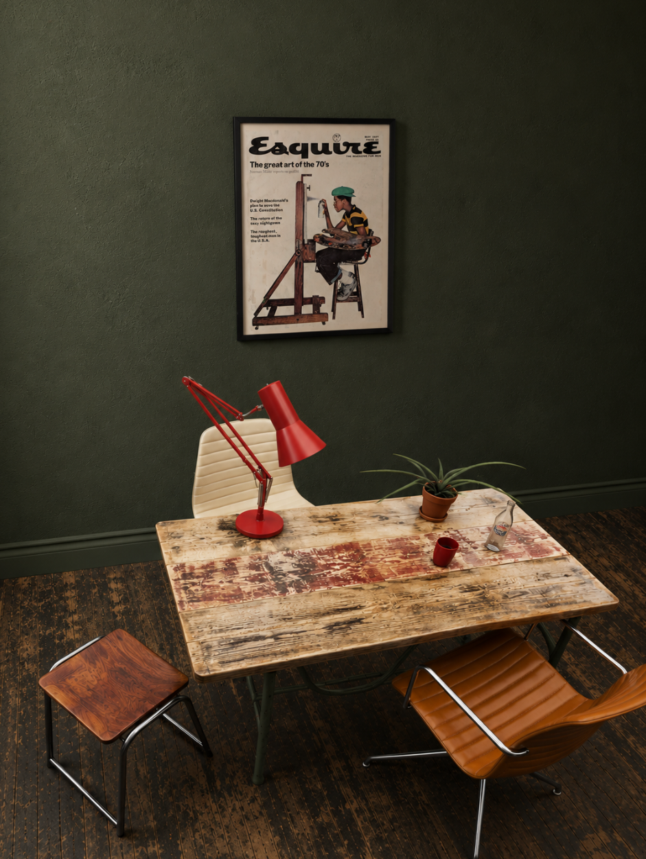 Industrial desk / table - Original with reclaimed top.