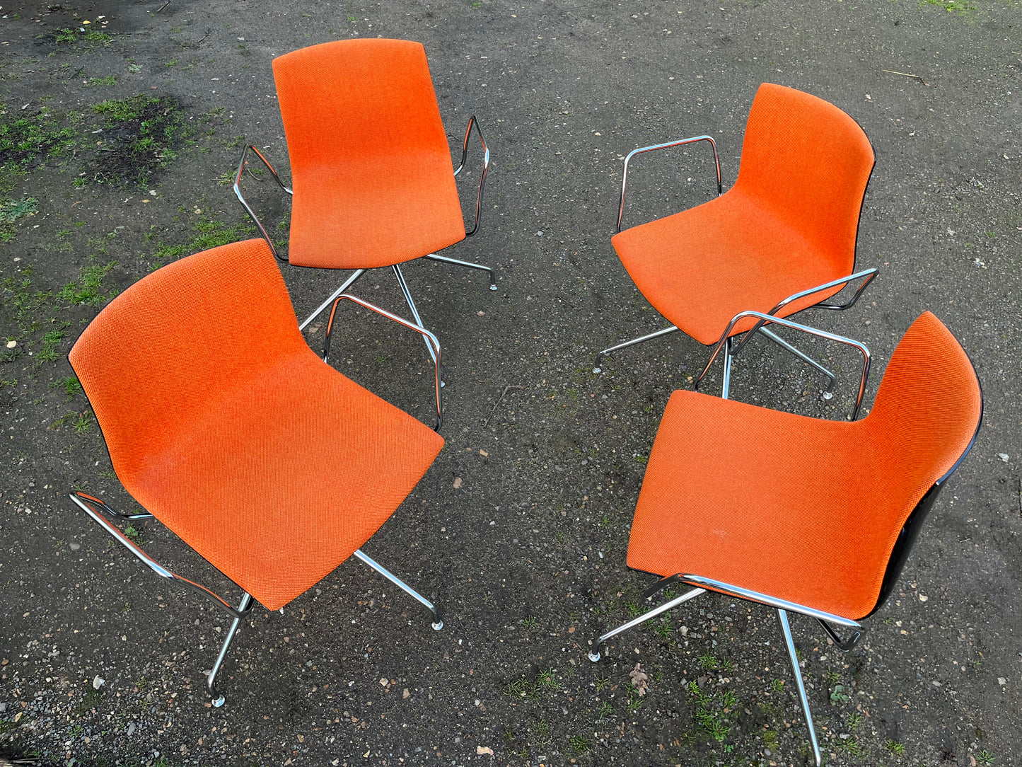 ARPER CATIFA 46 SWIVEL CHAIRS STUDIO / OFFICE ORANGE SET