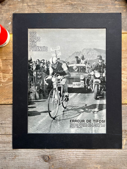 Vintage cycling Print - Tour de France, Felice Gimondi 1965