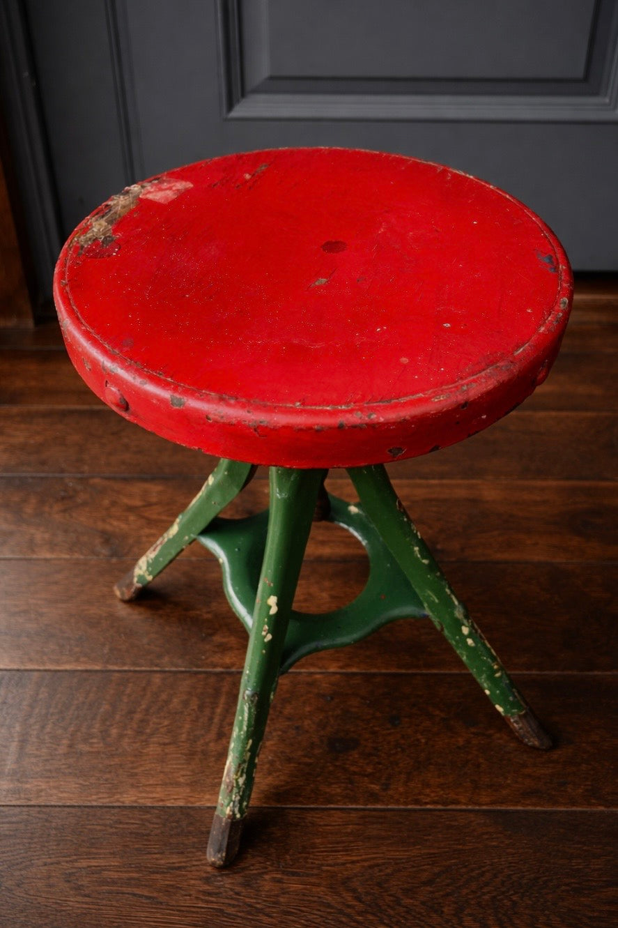 Vintage Industrial stool by Eva Taut c1950s