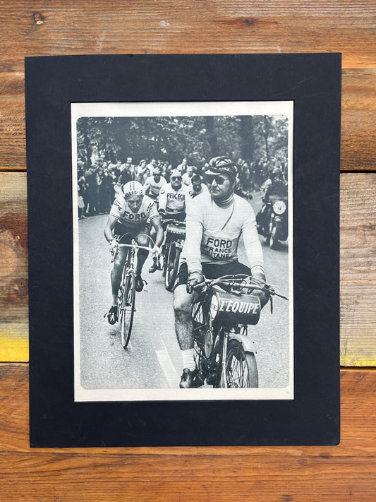 Vintage Cycling Print - Jacques Anquetil, Tour de France,  1965