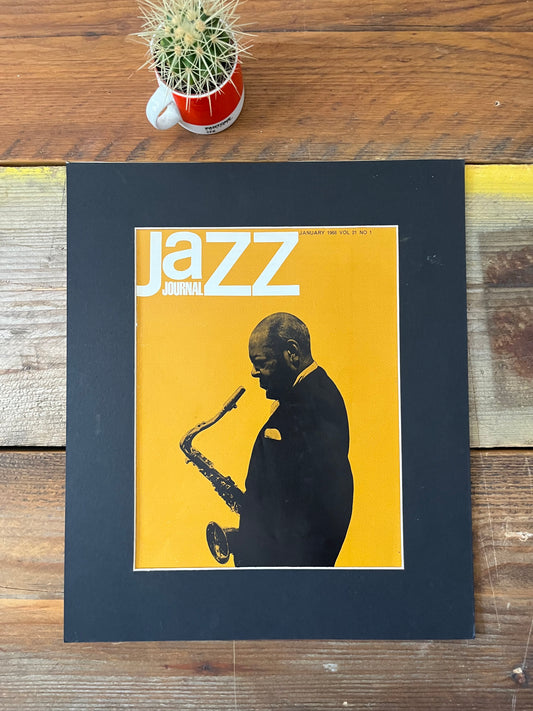 Vintage Jazz Journal Magazine cover Artwork - 1968 Coleman Hawkins