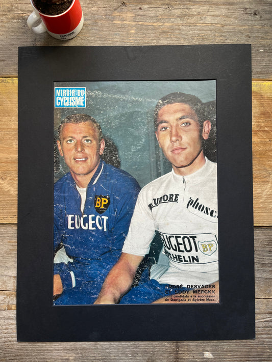 Eddy Merckx / Andre Darrigade vintage cycling print c1967